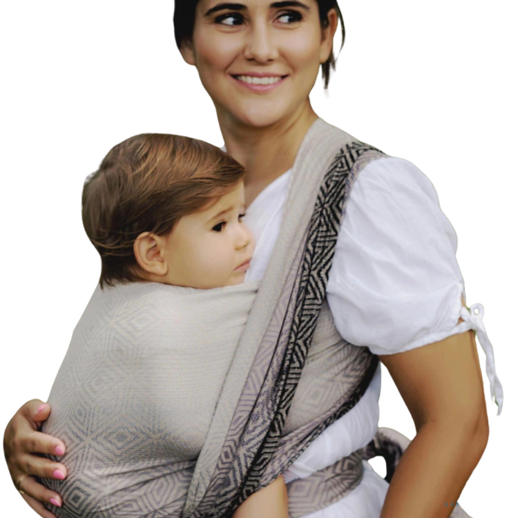 Little Frog tencel smokey cube - chusta długa tkana