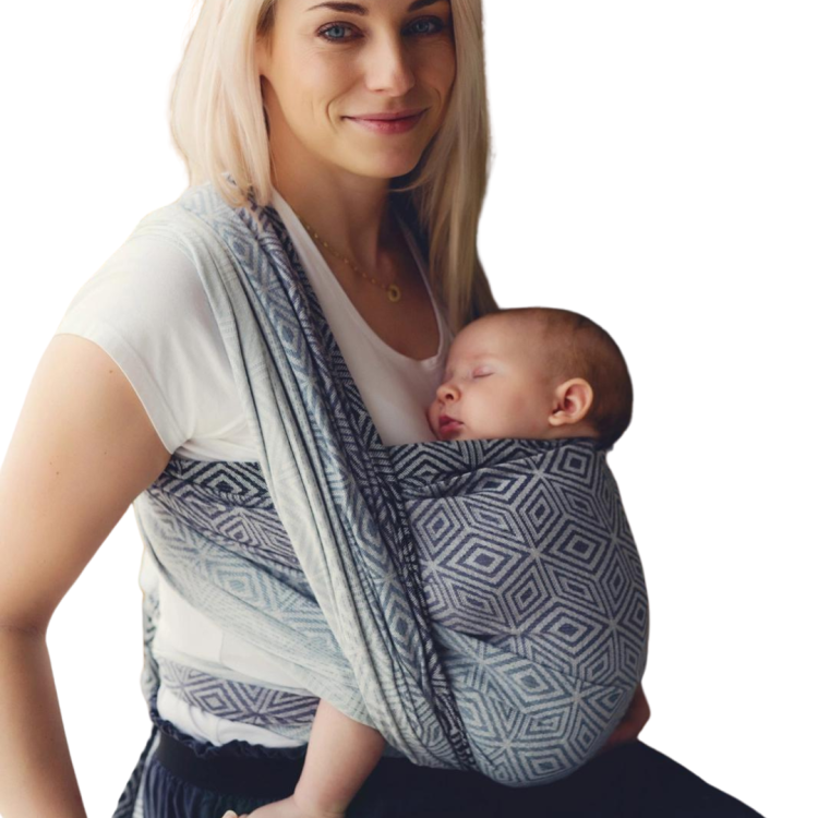 Little Frog tencel rocky cube - chusta długa tkana