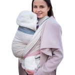 Luna Dream diamond creamy - chusta długa tkana