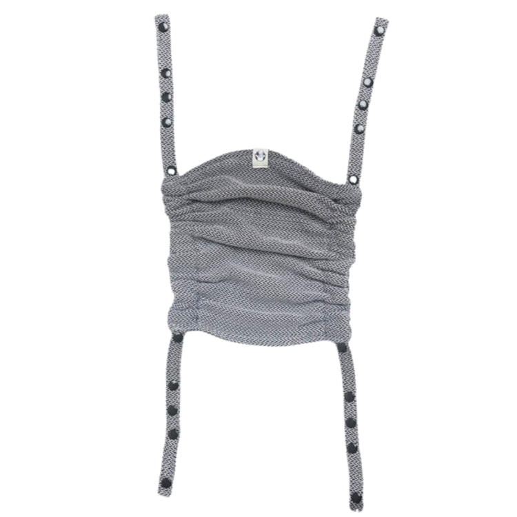 LennyLamb mała jodełka ombre szary - kapturek do nosidełka