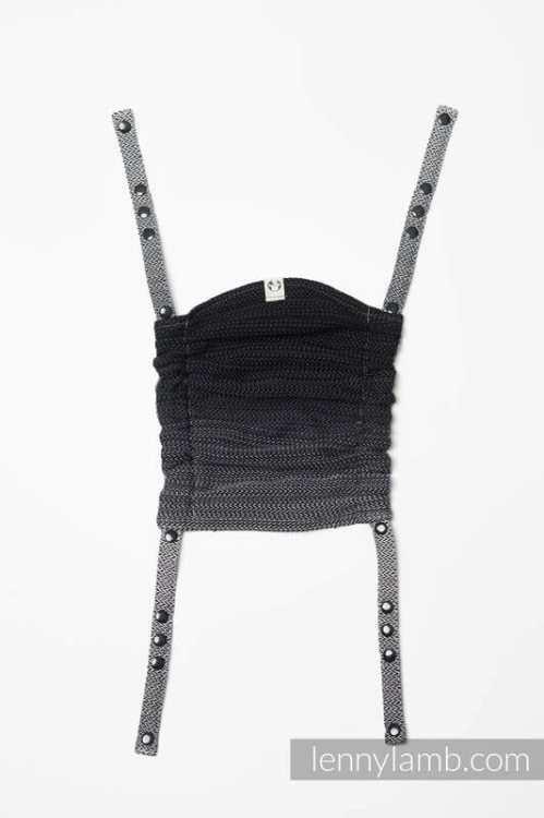 LennyLamb mała jodełka ombre szary - kapturek do nosidełka