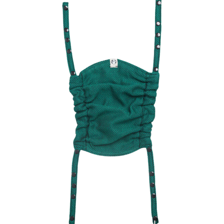 LennyLamb mała jodełka szmaragd - kapturek do nosidełka