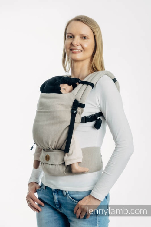 LennyLamb mała jodełka czarny heban - kapturek do nosidełka