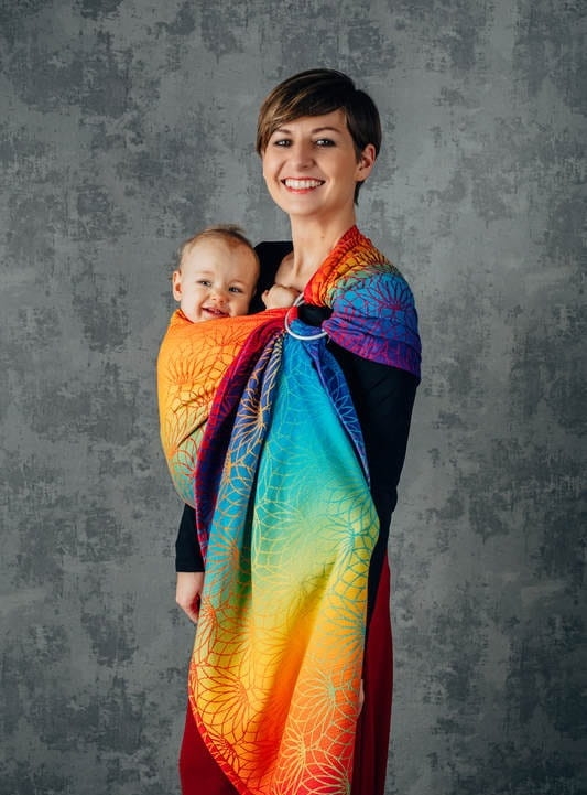 LennyLamb tęczowy lotos - chusta kółkowa