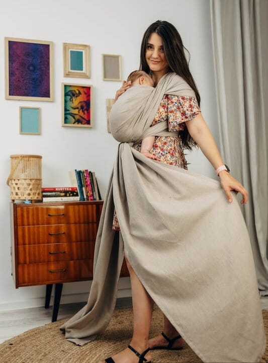 LennyLamb peanut butter - chusta długa tkana