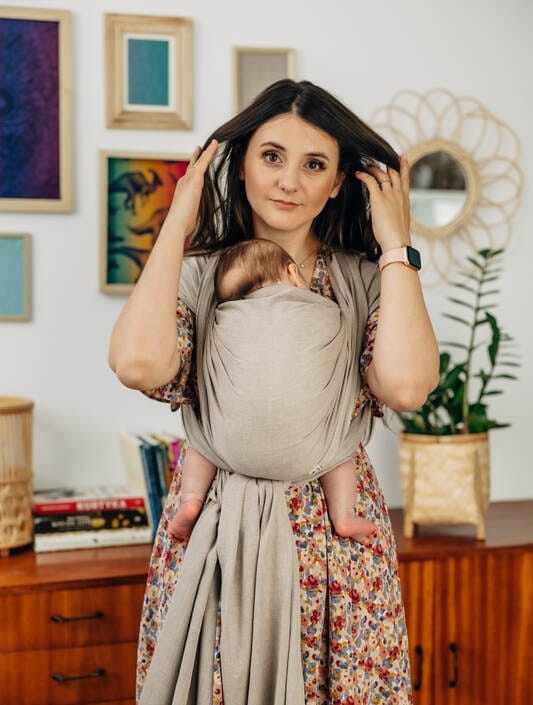 LennyLamb peanut butter - chusta długa tkana