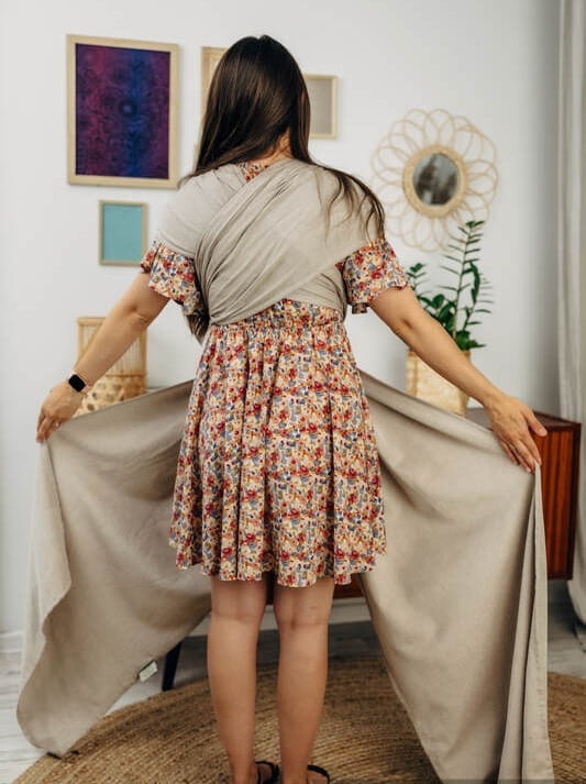 LennyLamb peanut butter - chusta długa tkana