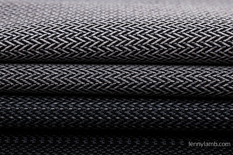 LennyLamb mała jodełka ombre szary - chusta długa tkana