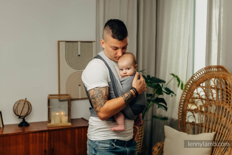 LennyLamb mała jodełka ombre szary - chusta długa tkana