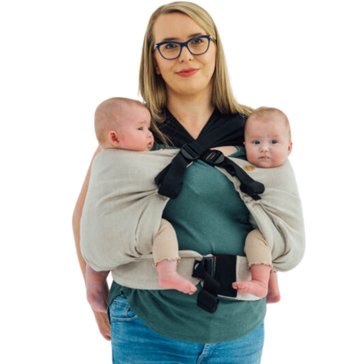 LennyLamb lennytwin peanut butter- nosidło biodrowe dla dwójki dzieci