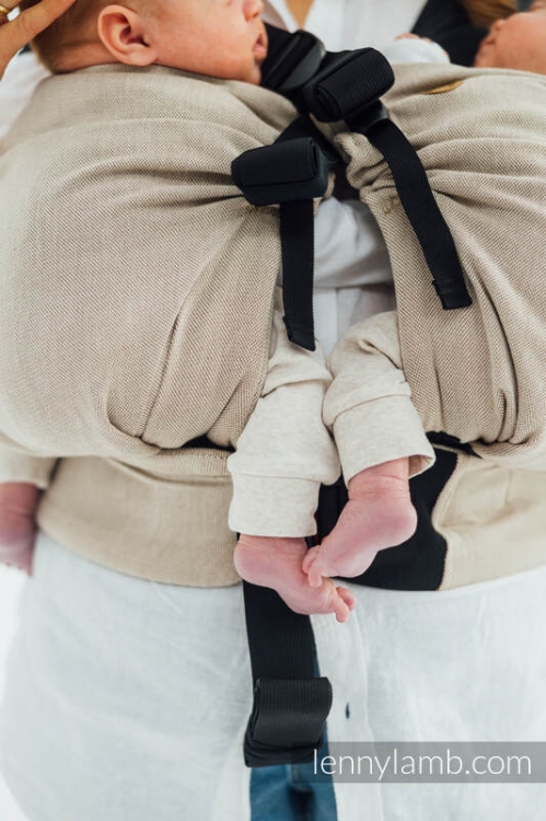 LennyLamb lennytwin peanut butter- nosidło biodrowe dla dwójki dzieci