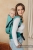 LennyLamb lennypreschool mała jodełka ombre zieleń - nosidło klamrowe regulowane