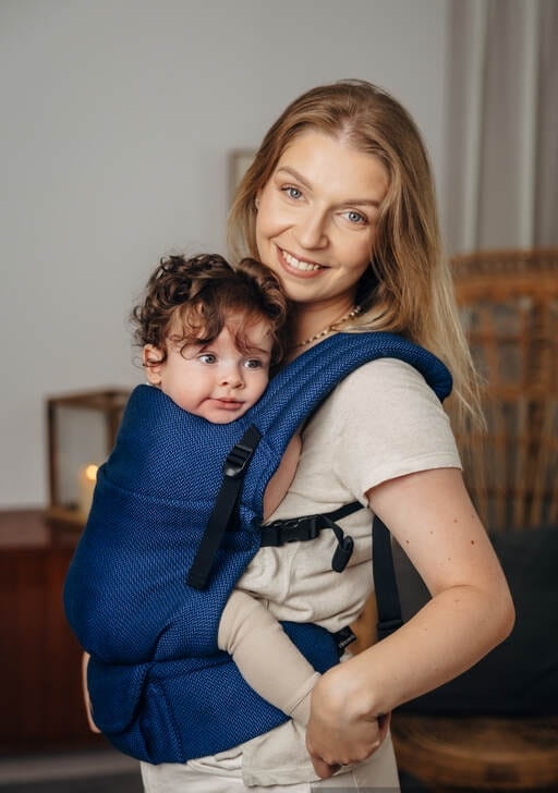 LennyLamb lennylight mała jodełka kobalt - nosidło klamrowe regulowane