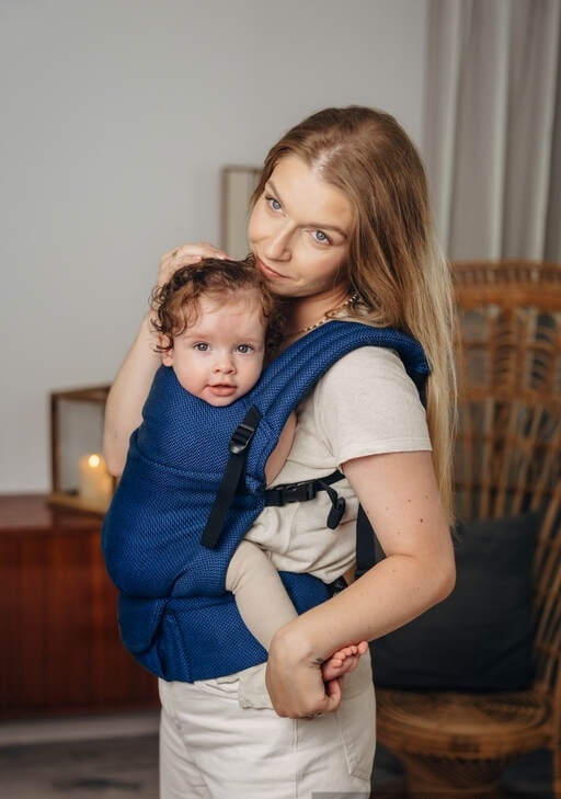 LennyLamb lennylight mała jodełka kobalt - nosidło klamrowe regulowane