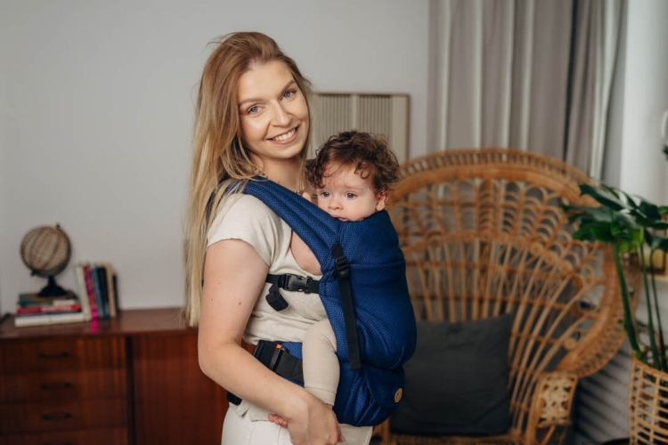 LennyLamb lennylight mała jodełka kobalt - nosidło klamrowe regulowane