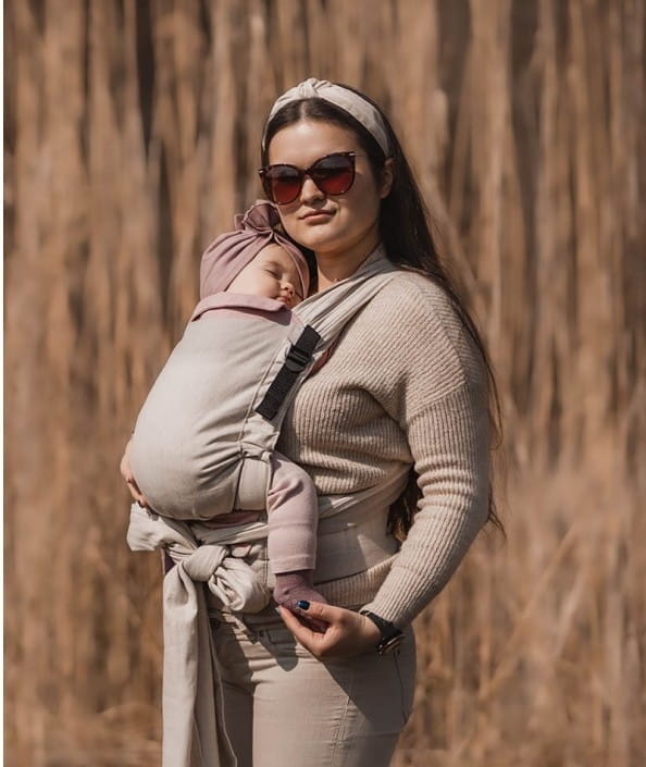 Luna Dream half buckle diamond creamy - nosidło hybrydowe regulowane