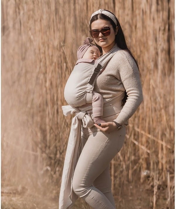 Luna Dream half buckle diamond creamy - nosidło hybrydowe regulowane