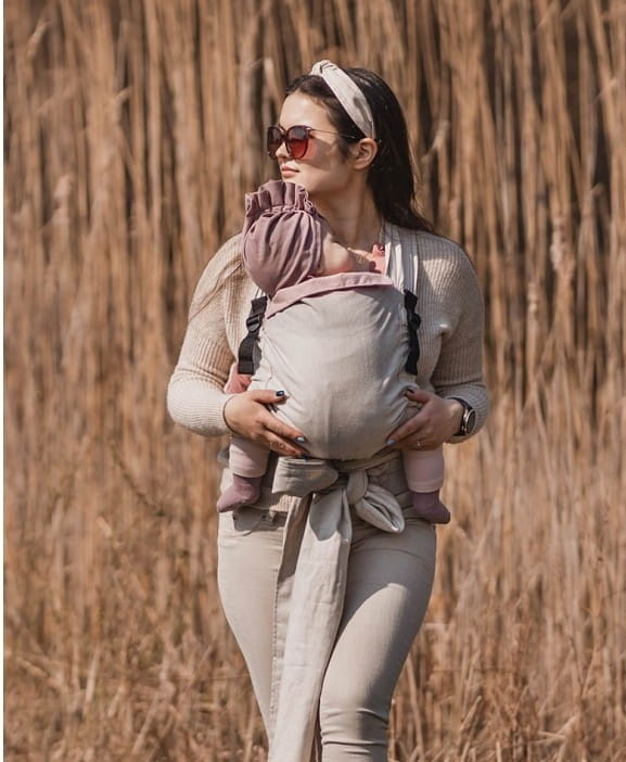 Luna Dream half buckle diamond creamy - nosidło hybrydowe regulowane