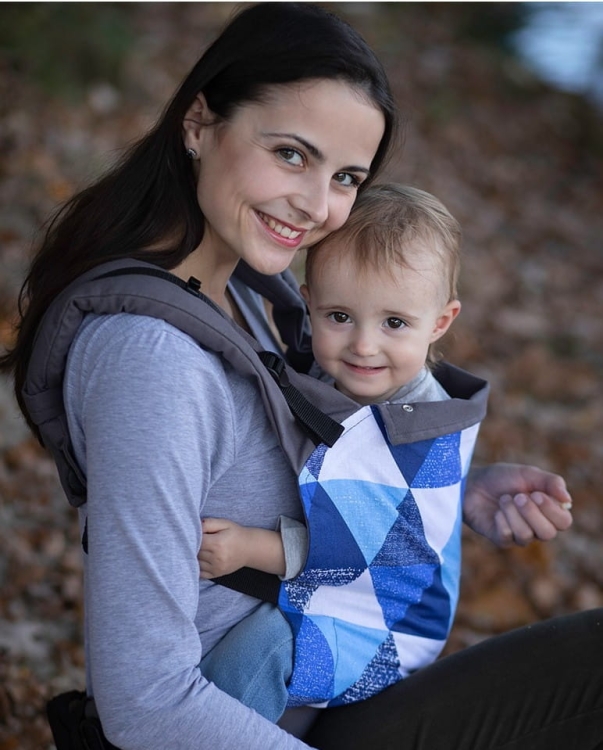 Luna Dream standard big blue triangles - nosidło klamrowe