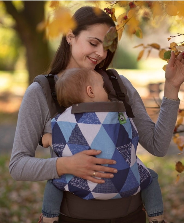 Luna Dream standard big blue triangles - nosidło klamrowe