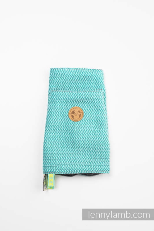 LennyLamb mała jodełka omnbre zieleń - nakładki ochronne na pasy nosidła