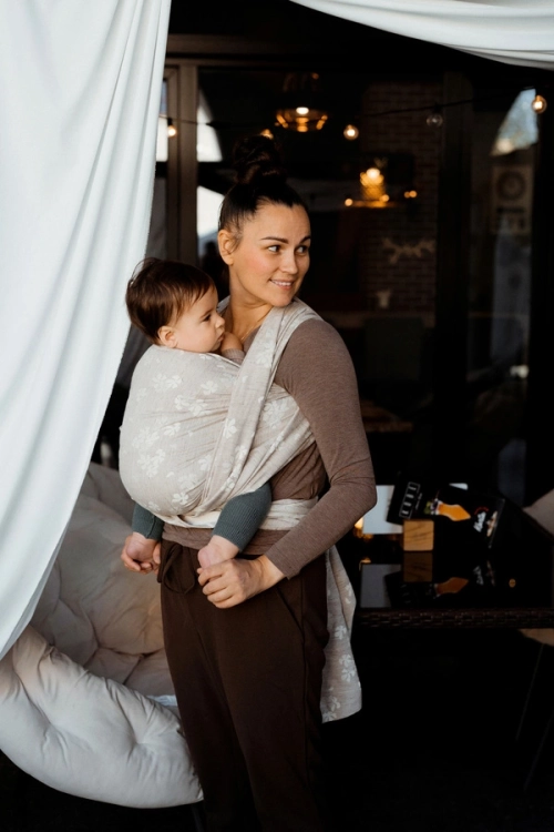 Little Frog fleeting nature - chusta długa tkana