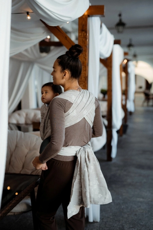 Little Frog fleeting nature - chusta długa tkana