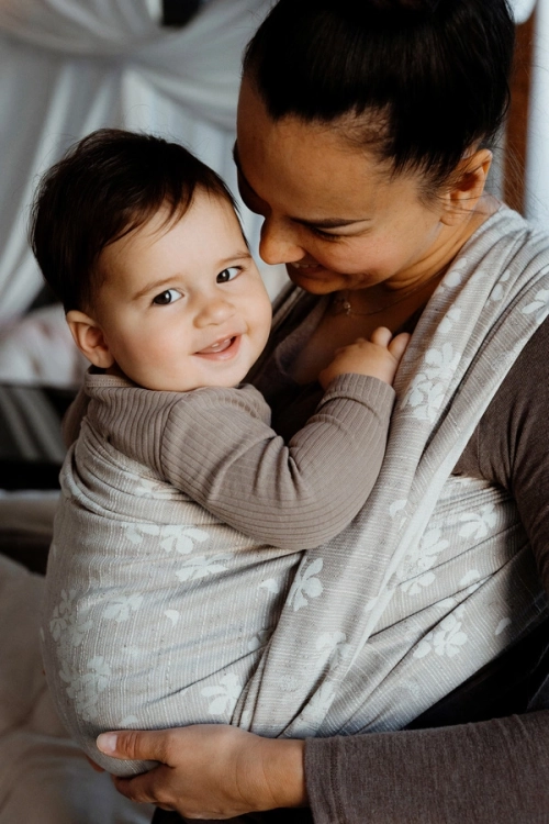 Little Frog fleeting nature - chusta długa tkana