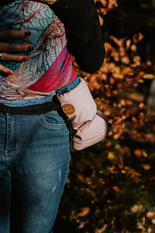 Mabibi wrzos z wełną merino - buciki ocieplane niechodki