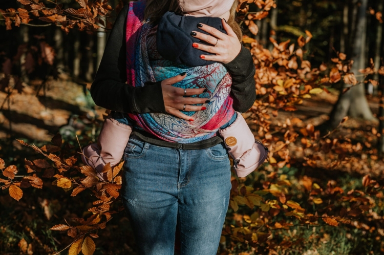 Mabibi wrzos z wełną merino - buciki ocieplane niechodki