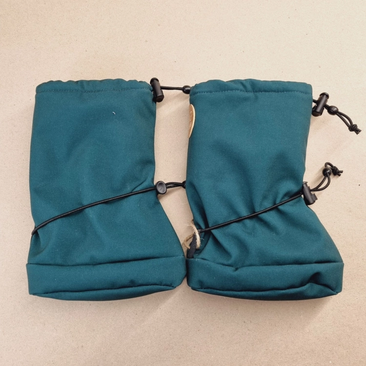 Mabibi szmaragd z wełną merino - buciki ocieplane niechodki