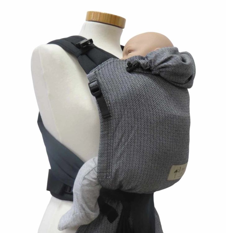 Storchenwiege BabyCarrier Leo black&white - nosidło hybrydowe regulowane