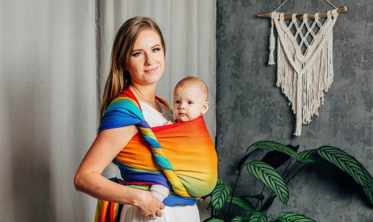 LennyLamb tęczowe dziecko - chusta długa tkana