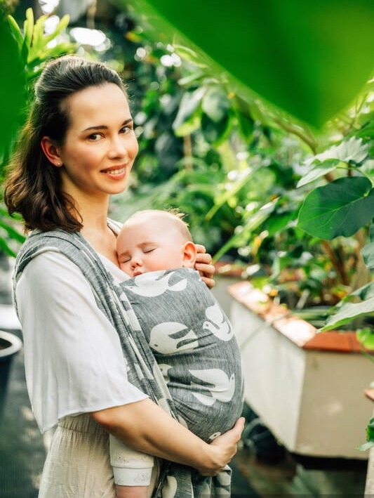 LennyLamb birdy white noise - chusta długa tkana