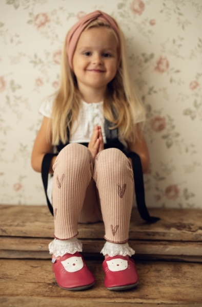 Paputki granat z rybą - miękkie buciki do chodzenia