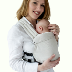 Nosidło Qusy Mini 2.0 Pearl – bawełniane nosidło dla niemowląt, kolor perłowy