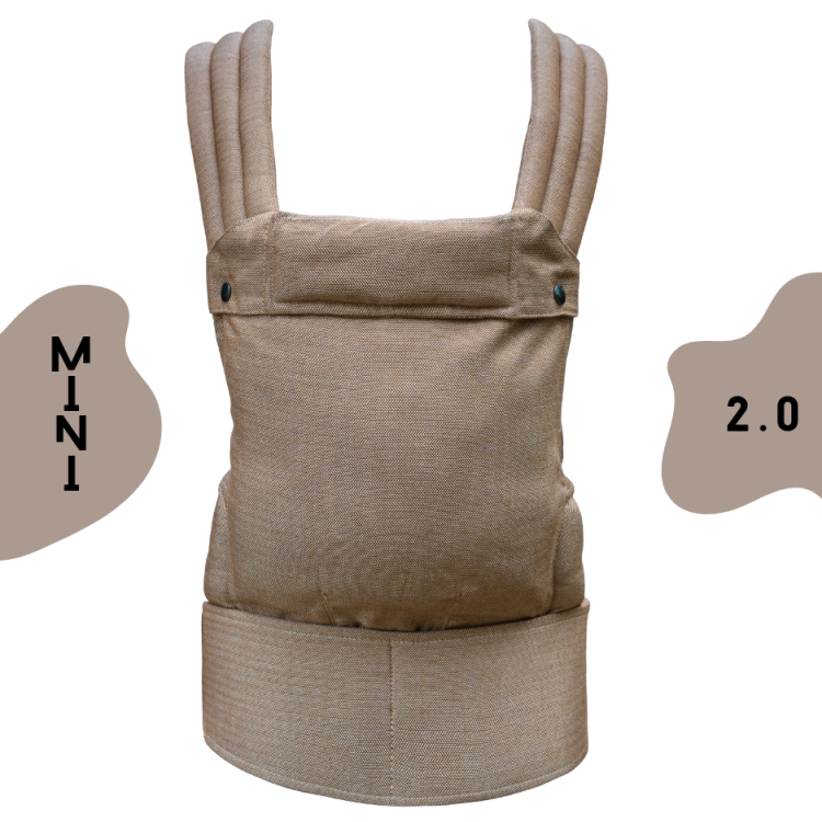 Qusy mini 2.0 walnut twill - nosidło klamrowe regulowane