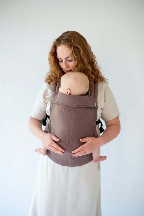 Qusy standard 2.0 linen mocha mousse - nosidło klamrowe regulowane