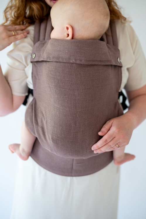 Qusy standard 2.0 linen mocha mousse - nosidło klamrowe regulowane
