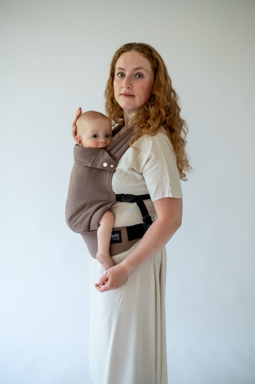 Qusy standard 2.0 linen mocha mousse - nosidło klamrowe regulowane