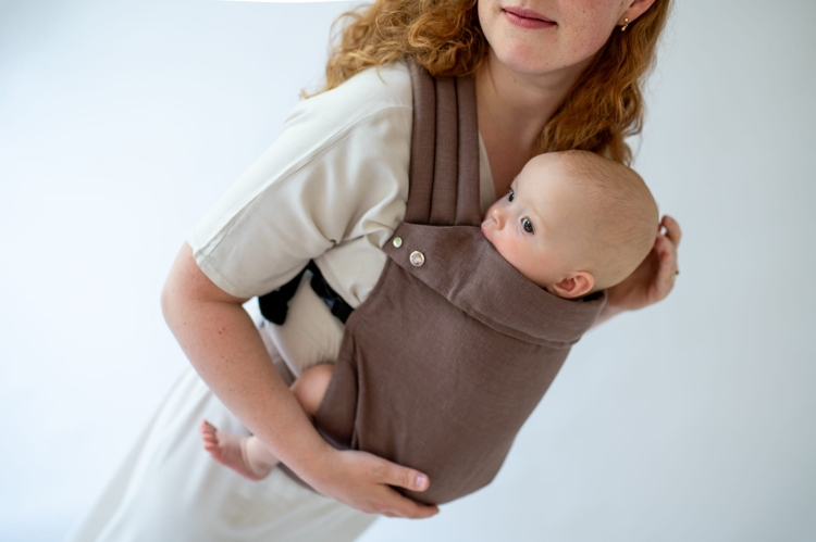 Qusy standard 2.0 linen mocha mousse - nosidło klamrowe regulowane