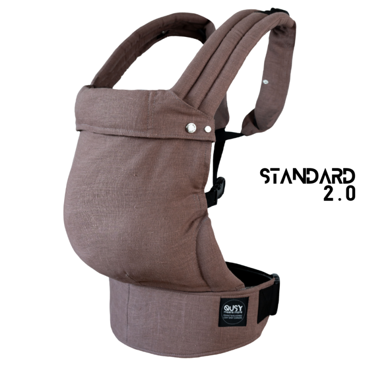 Qusy standard 2.0 linen mocha mousse - nosidło klamrowe regulowane
