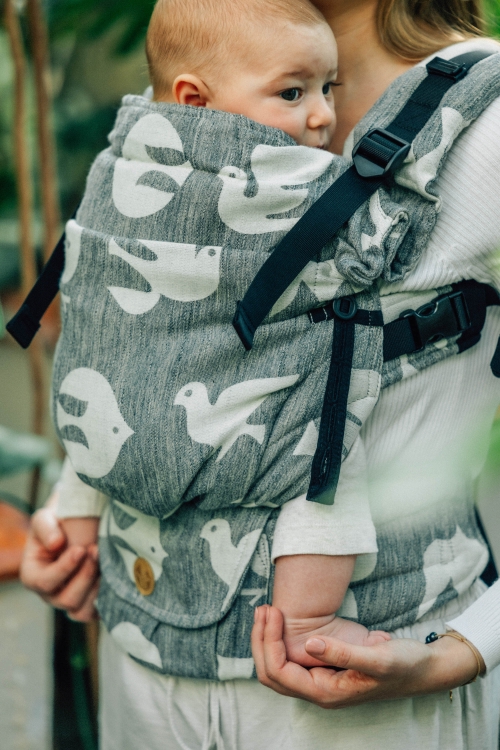 LennyLamb lennyupgrade birdy white noise - nosidło klamrowe regulowane