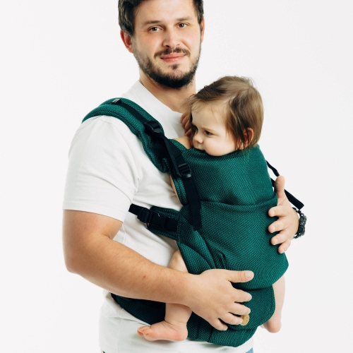 LennyLamb lennyupgrade PRO mała jodełka szmaragd - nosidło klamrowe regulowane