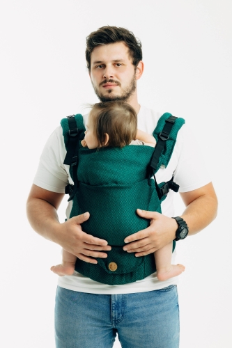 LennyLamb lennyupgrade PRO mała jodełka szmaragd - nosidło klamrowe regulowane