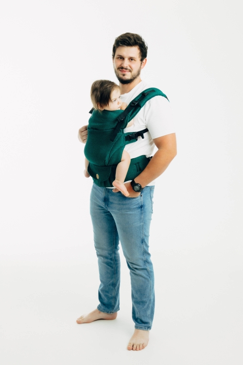 LennyLamb lennyupgrade PRO mała jodełka szmaragd - nosidło klamrowe regulowane