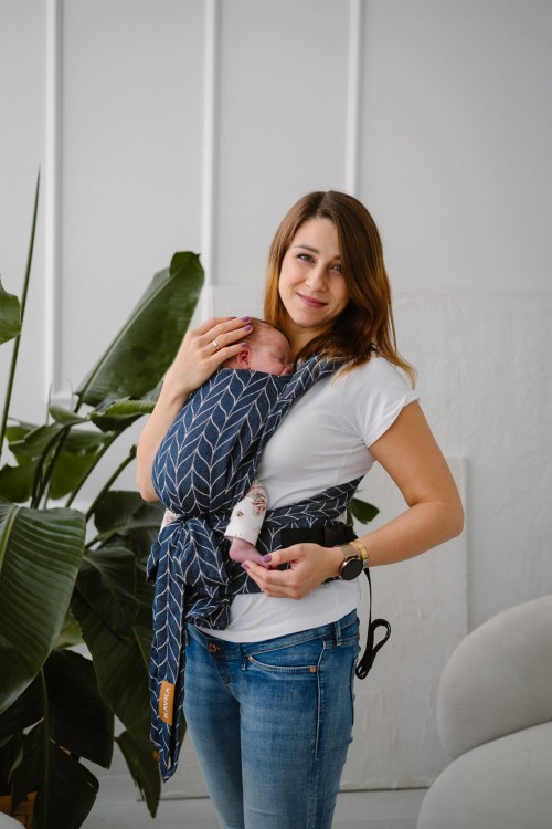 Kavka handy PRO ink braid cotton/bamboo - nosidło hybrydowe regulowane