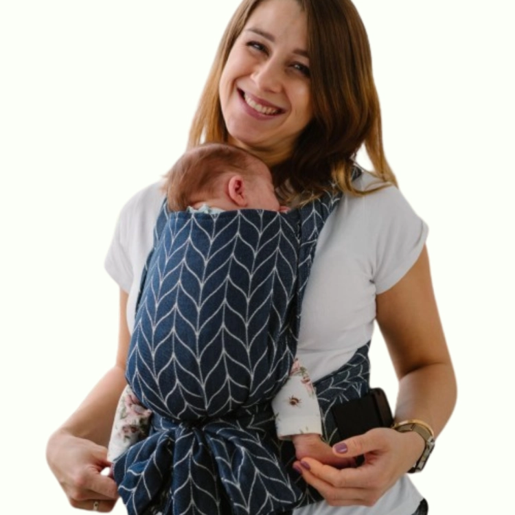 Kavka handy PRO ink braid cotton/bamboo - nosidło hybrydowe regulowane