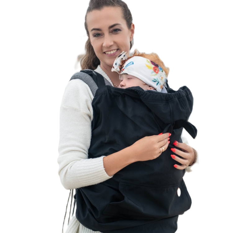 LennyLamb osłonka czarna - otulacz do chusty i nosidła