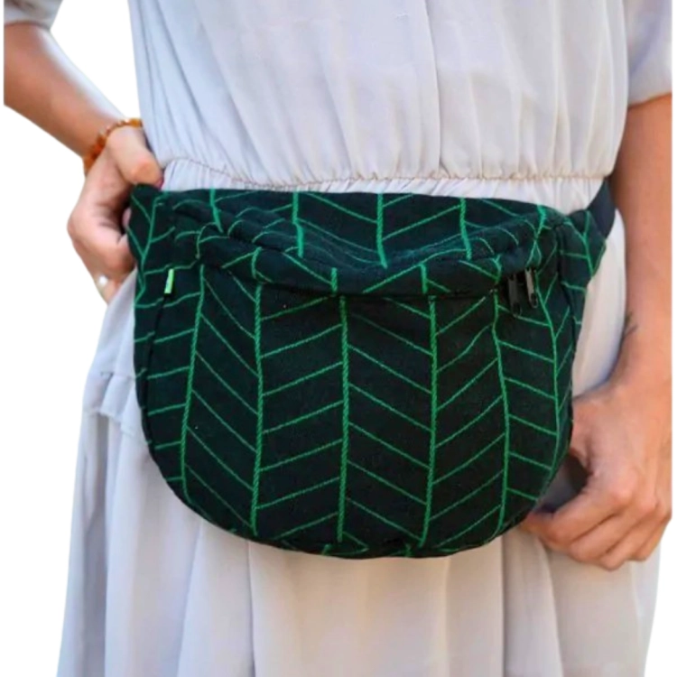 Luna Dream big herringbone dark green - nerka na biodro